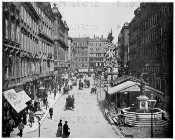 The Graben, Vienna, late 19th century. Artist: John L Stoddard