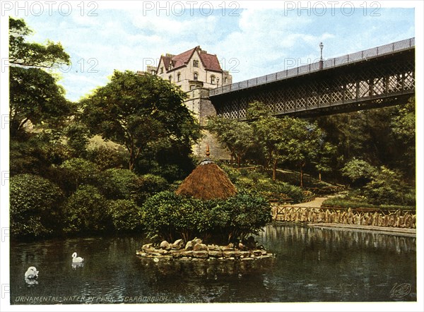 'Ornamental Water in Park, Scarborough', 1901.Artist: Liversidge, Ross & Co