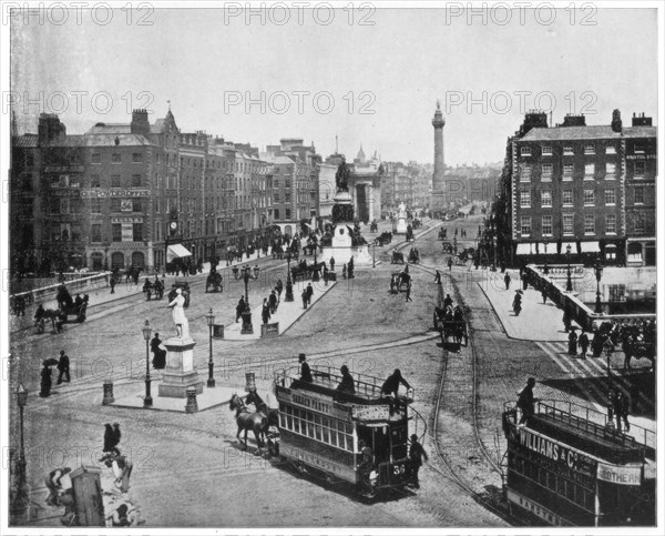 Sackville Street, Dublin, late 19th century.Artist: John L Stoddard