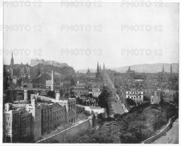 Edinburgh and Scott's Monument, late 19th century. Artist: John L Stoddard