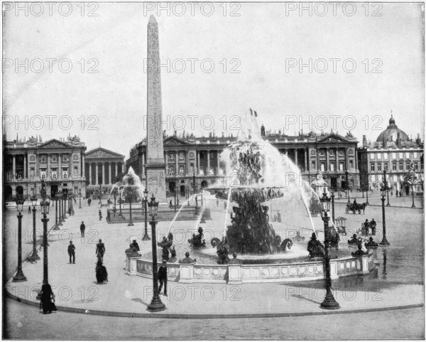 Place de la Concorde, Paris, late 19th century. Artist: John L Stoddard