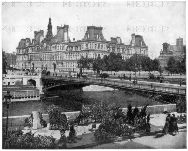 Hotel de Ville, Paris, late 19th century. Artist: John L Stoddard