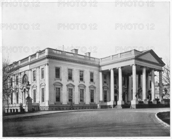 The White House, Washington DC, late 19th century.Artist: John L Stoddard