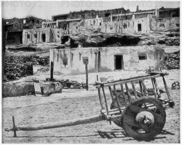 Adobe houses, New Mexico, USA, late 19th century.Artist: John L Stoddard