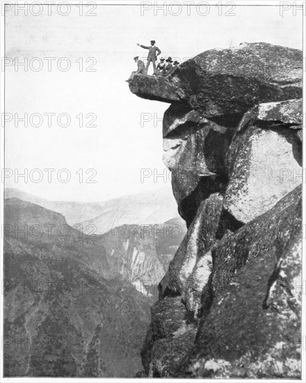 Glacier Point, Yosemite Valley, California, USA, late 19th century.Artist: John L Stoddard