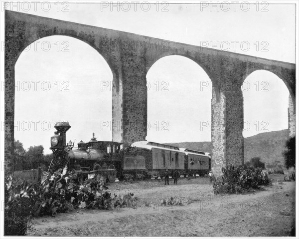 Aqueduct near Queretaro, Mexico, late 19th century. Artist: John L Stoddard