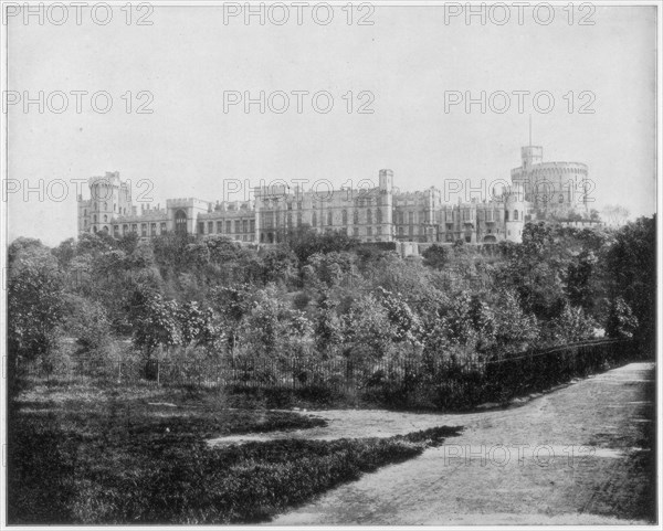 Windsor Castle, England, late 19th century.Artist: John L Stoddard