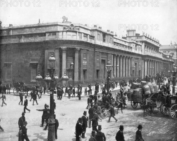 The Bank of England, London, late 19th century.Artist: John L Stoddard