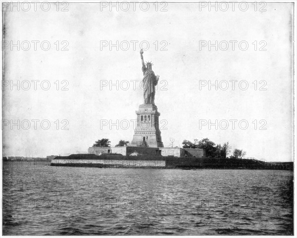 Statue of Liberty, New York Harbour, late 19th century. Artist: John L Stoddard