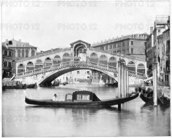 The Rialto, Venice, late 19th century.Artist: John L Stoddard