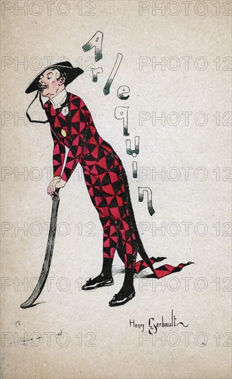 'Harlequin', c1880-1930.Artist: Henry Gerbault