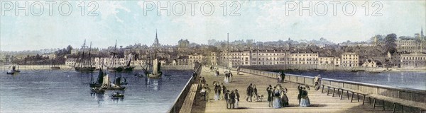 Ryde from the pier, Isle of Wight, 19th century. Artist: Unknown