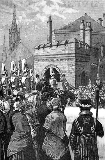 The Queen opening Parliament, 1846, (1900). Artist: Unknown
