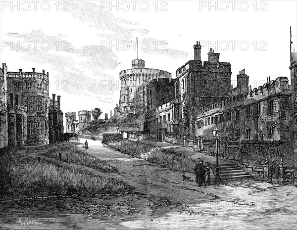 The Lower Ward, Windsor Castle, Berkshire, 1900. Artist: A Railton