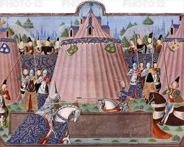 'The Jousts of St Inglevert', France, 1470-1475, (c1900-1920). Artist: Master of the Harley Froissart