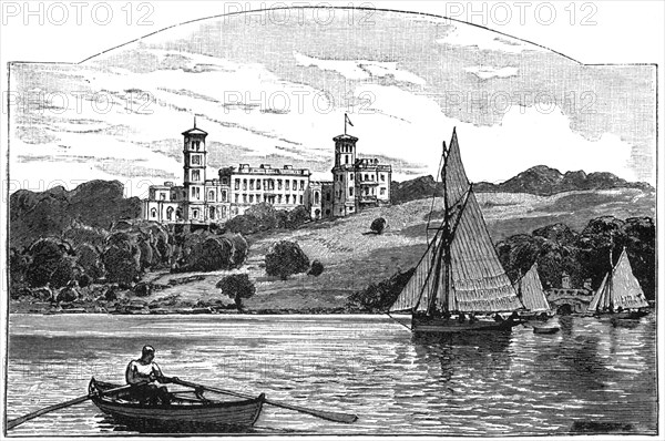 Osborne House from the Solent, East Cowes, Isle of Wight, 1900. Artist: Unknown