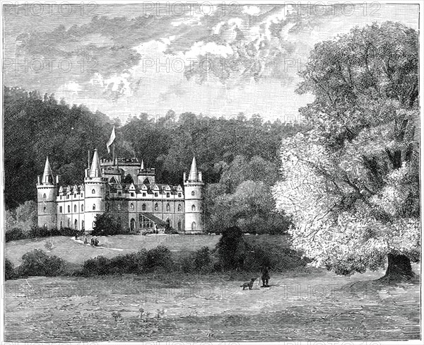 Inverary Castle, western Scotland, 1900.Artist: GW Wilson and Company