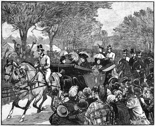 The Queen's visit to Victoria Park, London, 1887, (1900).Artist: William Barnes Wollen