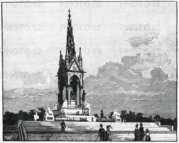 The Albert Memorial, Kensington, London, 1900. Artist: Unknown