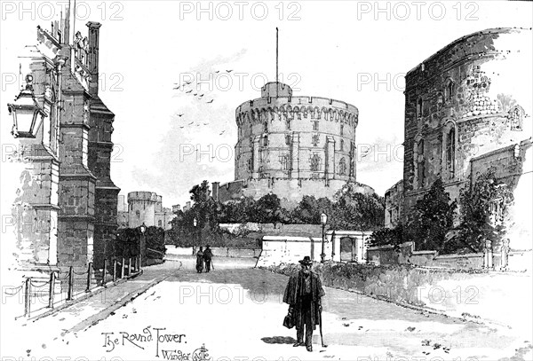 The Round Tower, Windsor Castle, Berkshire, 1900. Artist: Unknown
