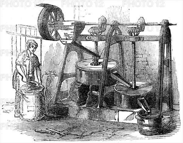 Chocolate mill, 1886. Artist: Unknown