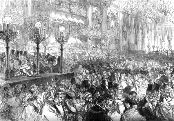 Fancy-dress ball at the new Grand Opera House, Paris, for the benefit of the poor, 1875. Artist: Unknown