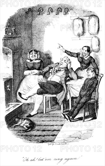 'Oh ah! let'em ring again!', c1840s.Artist: George Cruikshank