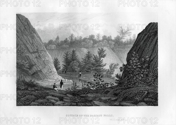 'Source of the Passaic Falls', New Jersey, 1855. Artist: Unknown