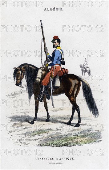 African Light Horse; French Army in Algeria. Artist: Unknown