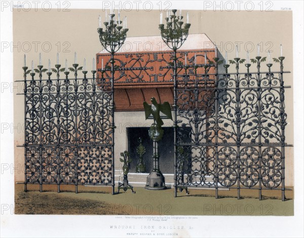 'Wrought Iron Grilles', 19th century.Artist: John Burley Waring