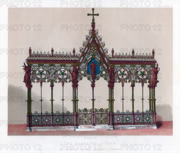 'The Hereford Screen', 19th century.Artist: John Burley Waring