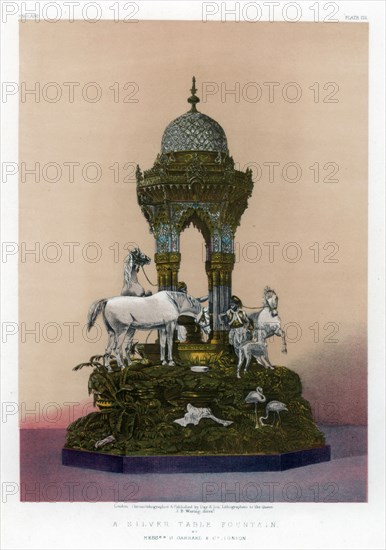 'A Silver Table Fountain', 19th century.Artist: John Burley Waring