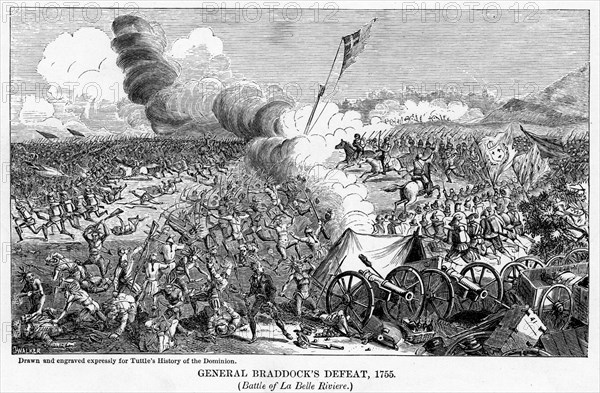 'General Braddock's Defeat, 1755', (1877). Artist: Unknown