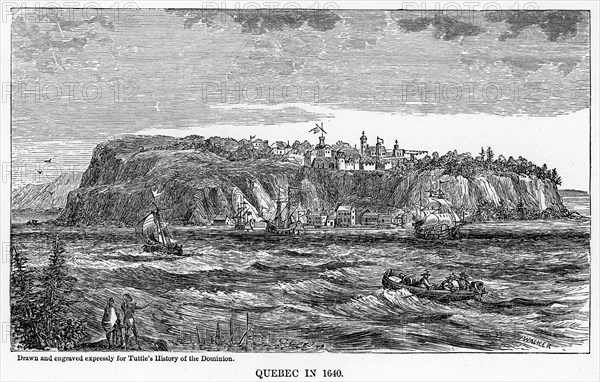 'Quebec in 1640', (1877). Artist: Unknown