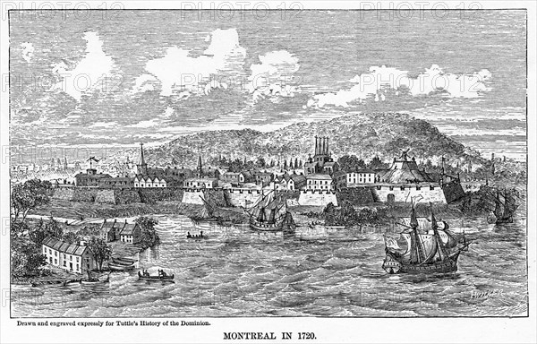 'Montreal in 1729', (1877). Artist: Unknown