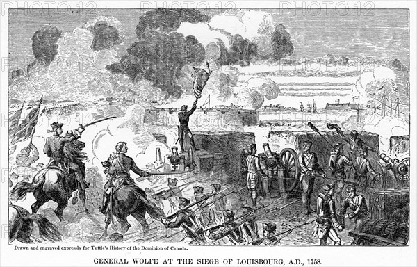 'General Wolfe at the Siege of Louisbourg, AD 1758', (1877). Artist: Unknown