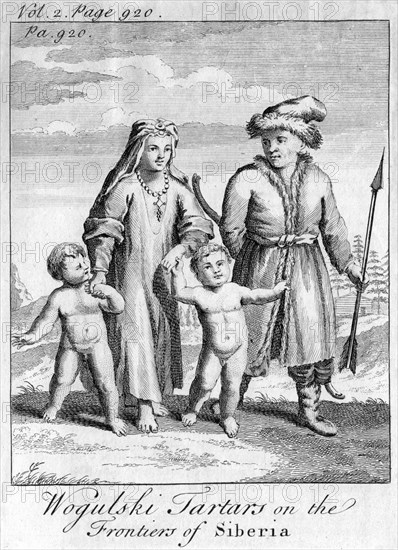 'Wogulski Tartars on the Frontiers of Siberia', c1740. Artist: Unknown
