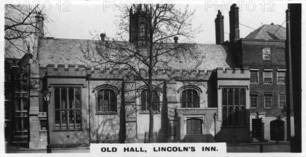 'Old Hall, Lincoln's Inn', London, c1920s. Artist: Unknown