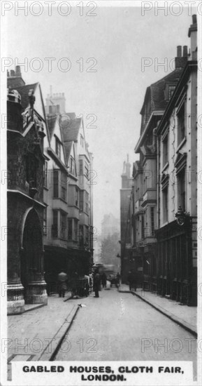 Gabled houses, Cloth Fair, London, c1920s. Artist: Unknown