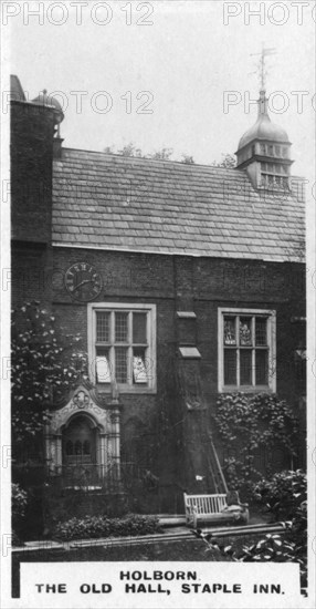 The Old Hall, Staple Inn, Holborn, London, c1920s. Artist: Unknown