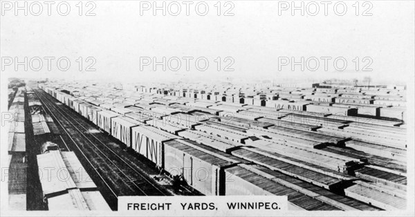 Freight yards, Winnipeg, Manitoba, Canada, c1920s. Artist: Unknown