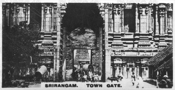 Town gate, Srirangam, India, c1925. Artist: Unknown