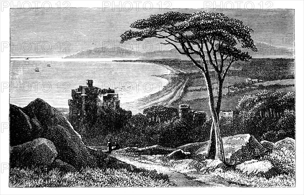 Victoria Castle, with Killiney-Bray Head in the distance, Ireland, c1888. Artist: Unknown