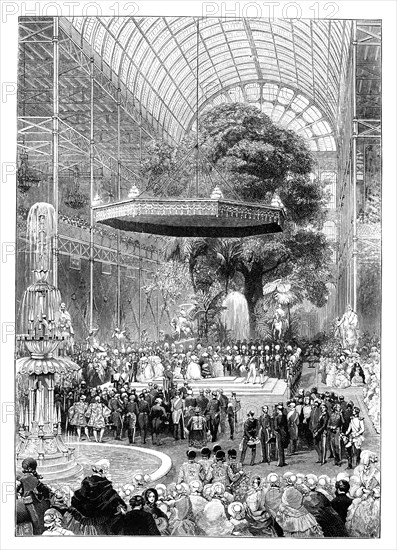 Opening of the Great Exhibition, Hyde Park, London, 1851, (1888.). Artist: Unknown