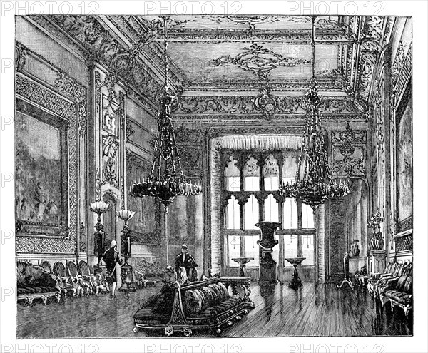 Grand Reception Room, Windsor Castle, c1888. Artist: Unknown