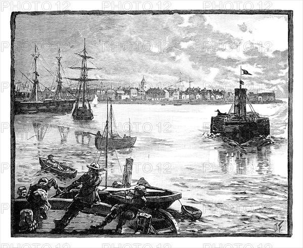 Portmouth Harbour, Hampshire, c1888. Artist: Unknown