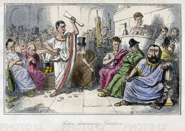 'Cicero denouncing Cataline', 1850s.Artist: John Leech