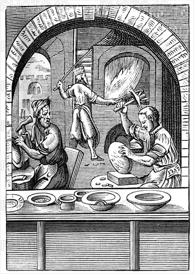 Basin maker, 16th century (1849).Artist: Jost Amman