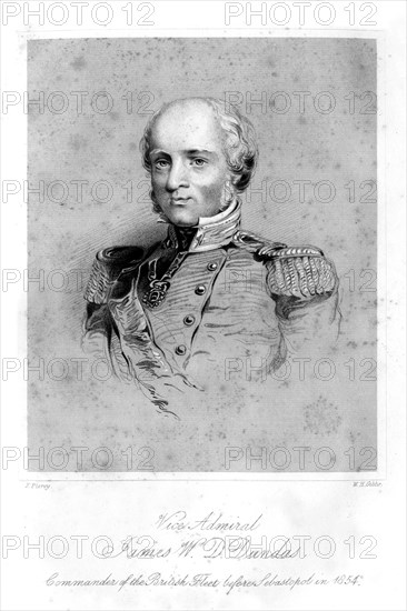 Sir James Whitley Deans Dundas (1785-1862), British admiral, 1855.Artist: W H Gibbs