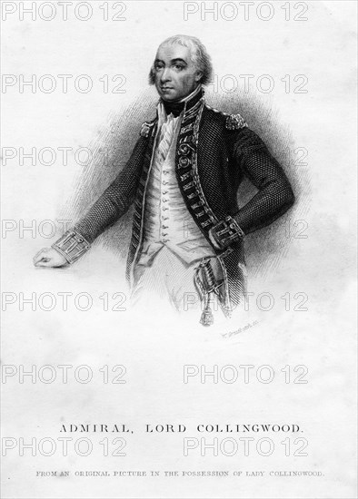 Admiral Cuthbert Collingwood (1750-1810), 1st Baron Collingwood, 1837. Artist: Unknown
